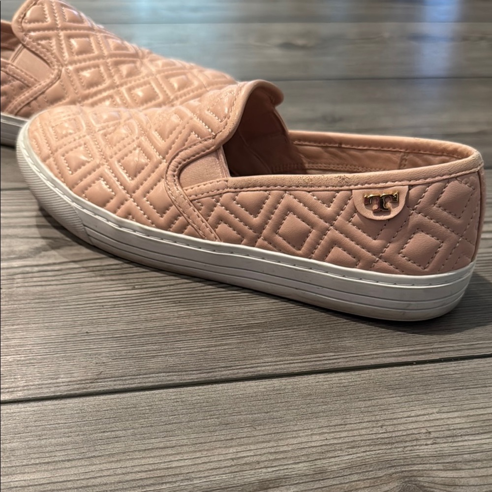Tory Burch Pink Quilted Sneakers - Picture 3 of 7